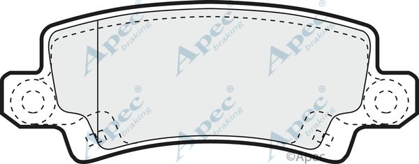 APEC BRAKING stabdžių trinkelių rinkinys, diskinis stabdys PAD1243